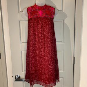 Anthropologie Niki Tlanapan Maroon Dress